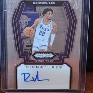 RJ NEMBHARD 2023-2024  PANINI SIGNITURE CARD